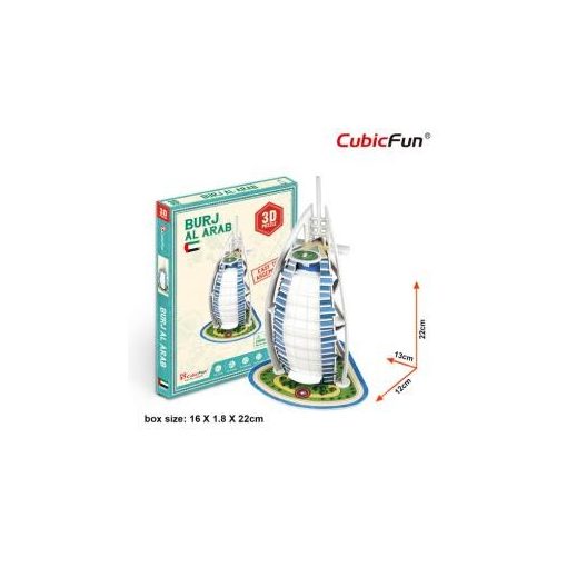 3D small puzzle: Burj Al Arab CubicFun building models