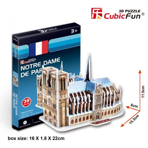 3D small puzzle: Notre Dame de Paris CubicFun building models