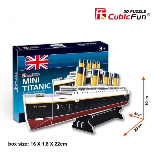 3D kicsi puzzle: Titanic CubicFun 3D jármű makettek
