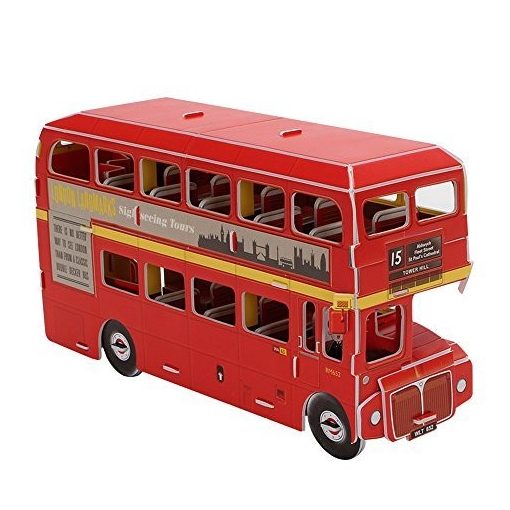 CubicFun Red Double Decker London Bus Mini 3D Model Puzzle Cool Fun Gift UK Icon 