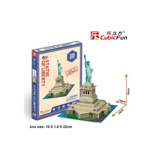 3D small puzzle: Statue of Liberty CubicFun building models