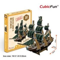   3D small puzzle: Queen Anne's Revenge CubicFun vehicle model