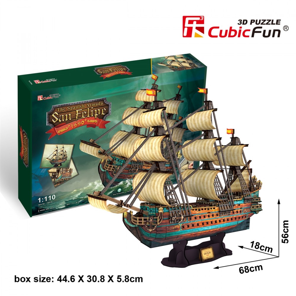 Puzzel Segel Schiff Kinder Spielzeug Modell Bau CubicFun 3D Puzzle Mayflower 