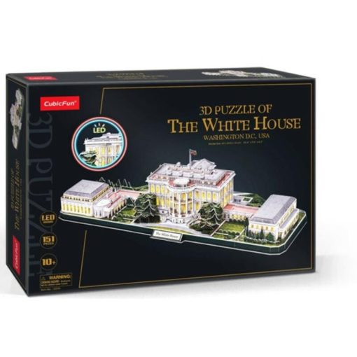 3D Led professional The White House CubicFun model with LED lighting