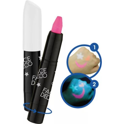 Amos arcfesték UV neon színek, 3db/bliszter