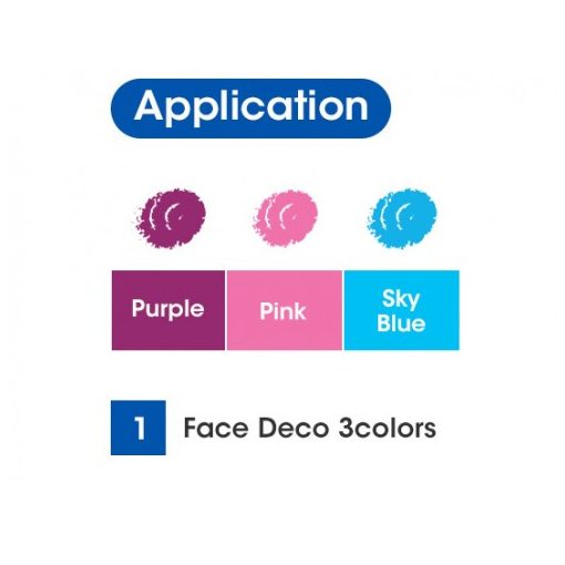 Amos arcfesték lányos színek, 3db/bliszter