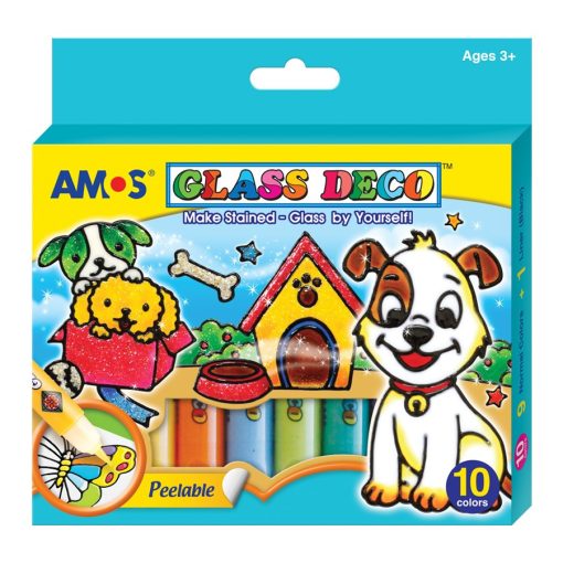 Amos üvegmatrica festék 6 db kutyusos kifesthető mintával