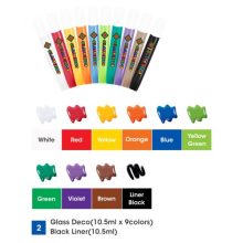 Amos üvegmatrica festék 6 db kutyusos kifesthető mintával