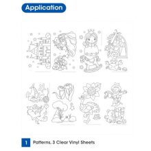 Amos üvegmatrica festék - király / királylány kreatív szett 8 darab sablonnal