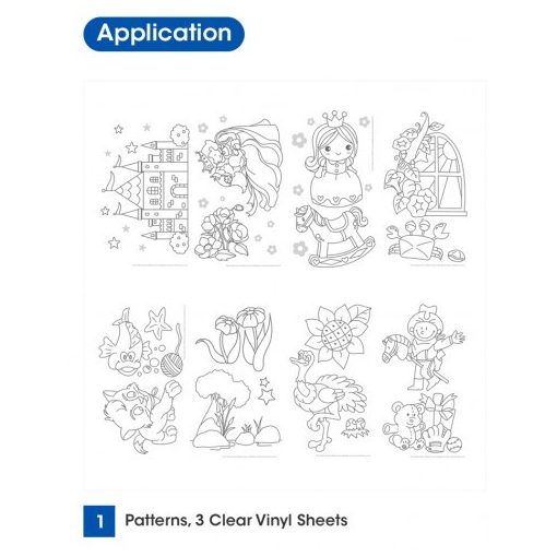 Amos üvegmatrica festék - király / királylány kreatív szett 8 darab sablonnal