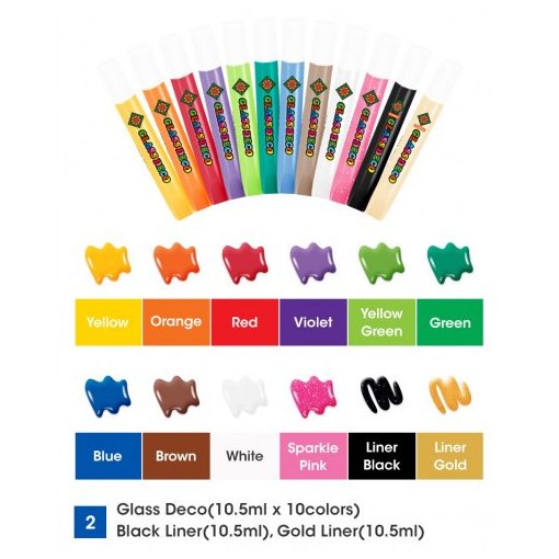 Amos üvegmatrica festék - király / királylány kreatív szett 8 darab sablonnal