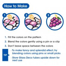 Amos üvegmatrica festék - virágos kanna kreatív szett 6 darab sablonnal