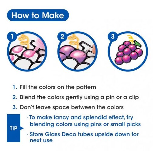 Amos üvegmatrica festék - virágos kanna kreatív szett 6 darab sablonnal