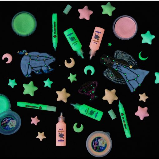 Amos Üvegmatrica festék 22 ml rózsaszín, sötétben világít