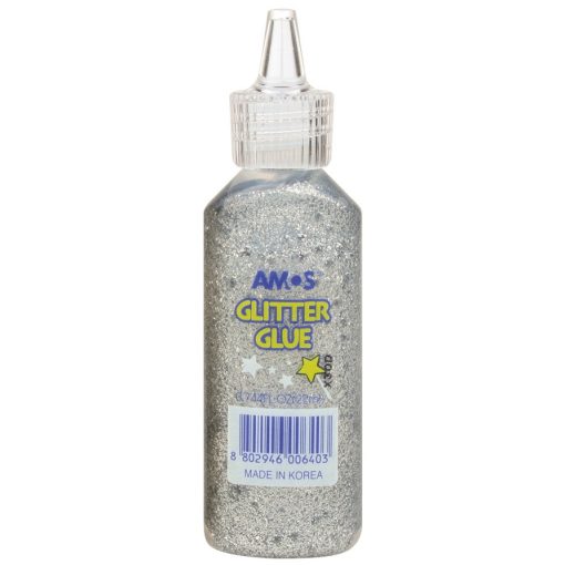 Amos Dekor ragasztó 22 ml ezüst, glitter