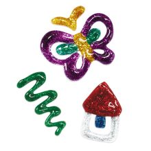 Amos Dekor ragasztó 22 ml ezüst, glitter