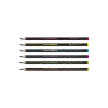 Grafitceruza HB, fekete testű, színes radírral, Connect 72 db/csomag,