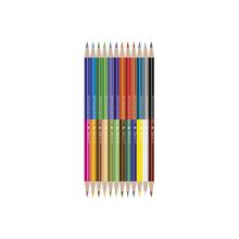 Színes ceruza készlet, kétvégű duocolor 12/24 szín Connect 24 klf. szín