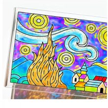 Amos üvegmatrica festék készlet 3 db Vincent van Gogh mintával - Glass Deco