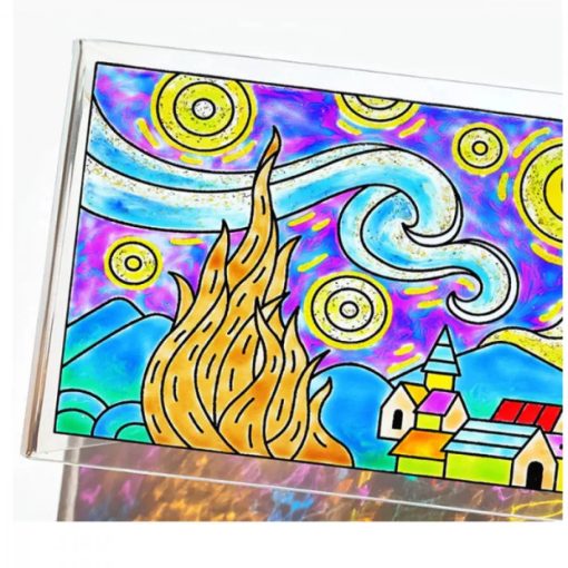 Amos üvegmatrica festék készlet 3 db Vincent van Gogh mintával - Glass Deco