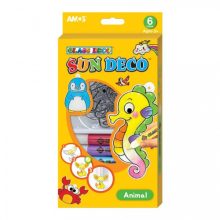 Amos üvegmatrica festék - állatok kreatív szett 6 darab sablonnal