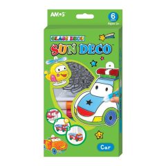   Amos üvegmatrica festék - Járművek kreatív szett 6 darab sablonnal