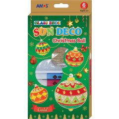   Amos üvegmatrica festék karácsonyi kreatív szett 6 darab sablonnal - gömbök