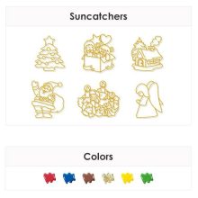 Amos üvegmatrica festék - karácsonyi kreatív szett 6 darab sablonnal