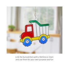 Amos üvegmatrica festék - munkagépek kreatív szett 6 darab sablonnal