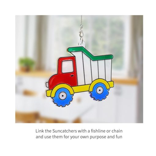 Amos üvegmatrica festék - munkagépek kreatív szett 6 darab sablonnal