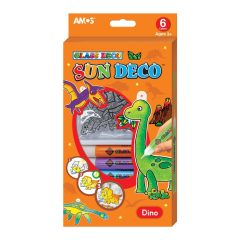   Amos üvegmatrica festék - dínós kreatív szett 6 darab sablonnal