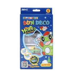   Amos üvegmatrica festék - Hueri kreatív szett 6 darab sablonnal + matrica