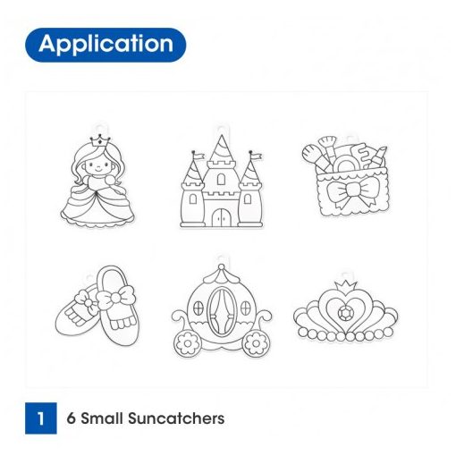 Amos üvegmatrica festék - hercegnős kreatív szett 6 darab sablonnal