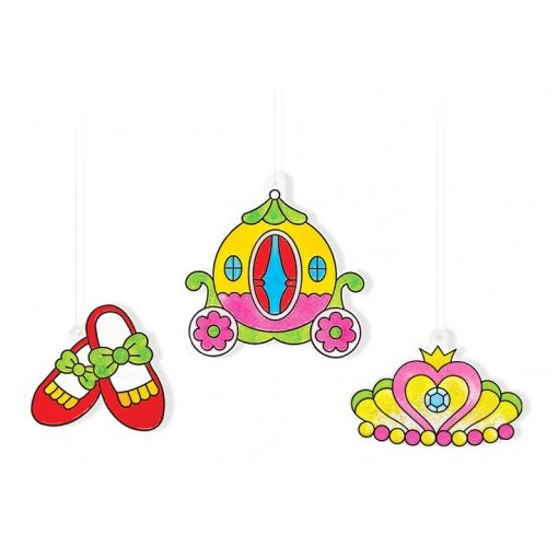 Amos üvegmatrica festék - hercegnős kreatív szett 6 darab sablonnal