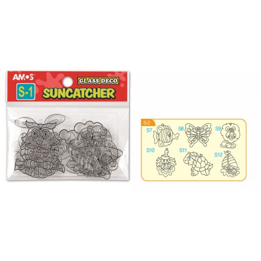 Amos kifesthető sablon üvegmatrica festéshez - 6 darab S2