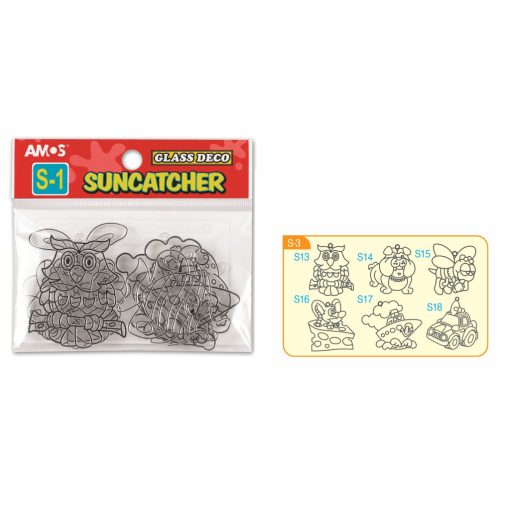 Amos kifesthető sablon üvegmatrica festéshez - 6 darab S3