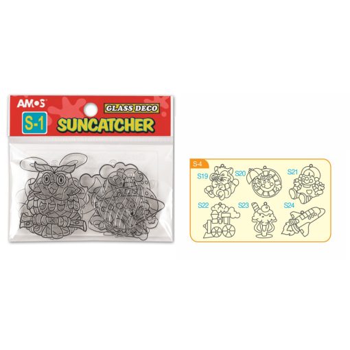 Amos kifesthető sablon üvegmatrica festéshez - 6 darab S4