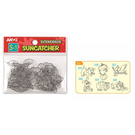 Amos kifesthető sablon üvegmatrica festéshez - 6 darab S5