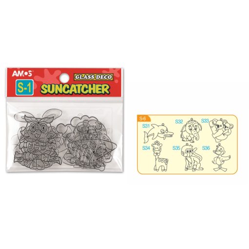 Amos kifesthető sablon üvegmatrica festéshez - 6 darab S6