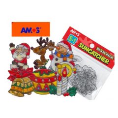   Amos kifesthető sablon üvegmatrica festéshez - karácsonyi, 6 darab