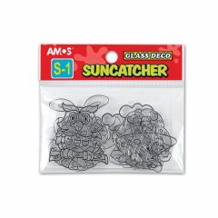   Amos kifesthető sablon üvegmatrica festéshez - állatok, 6 darab