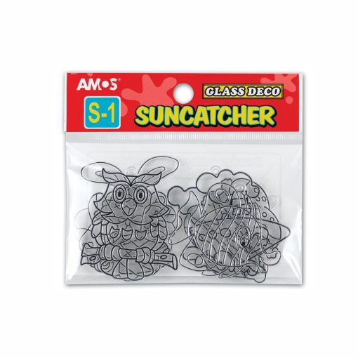 Amos kifesthető sablon üvegmatrica festéshez - állatok, 6 darab